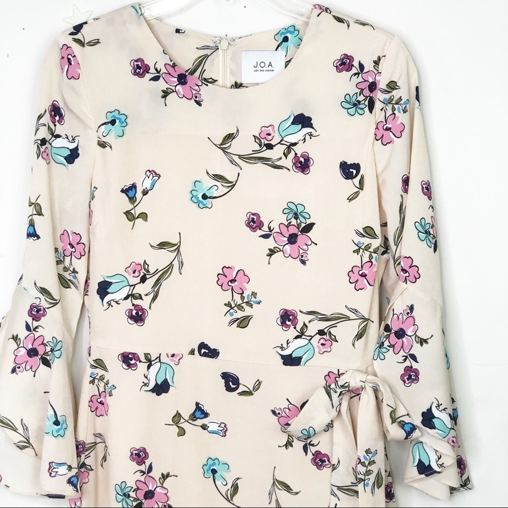 𝅺J.O.A  pink floral print ruffled mini dress - Picture 13 of 15
